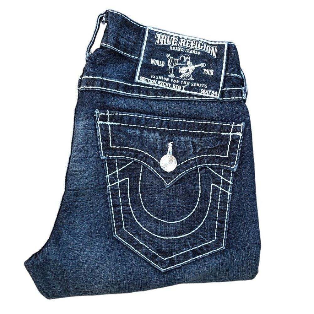 Vintage True Religion Jeans Size 31 RICKY BIG T Blue